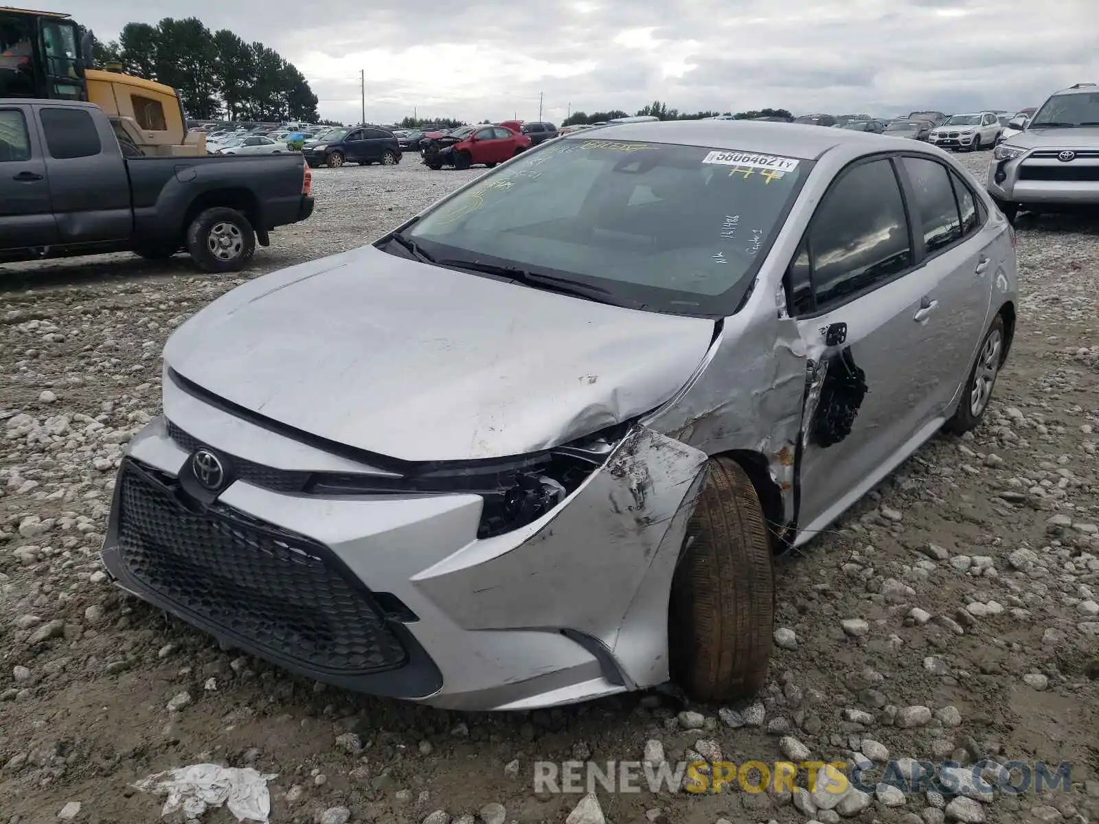 2 Photograph of a damaged car JTDEPMAE6MJ161486 TOYOTA COROLLA 2021