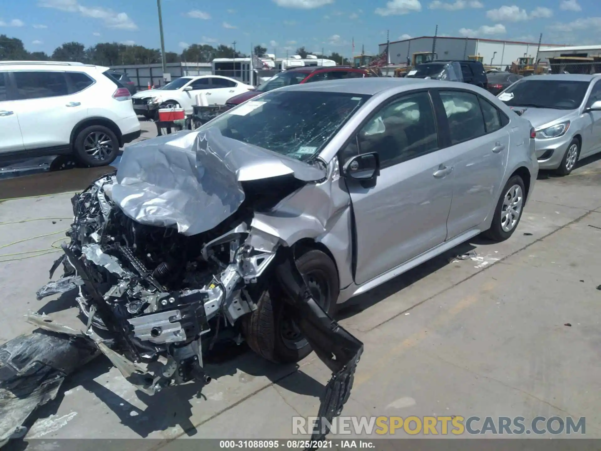 2 Photograph of a damaged car JTDEPMAE6MJ162072 TOYOTA COROLLA 2021