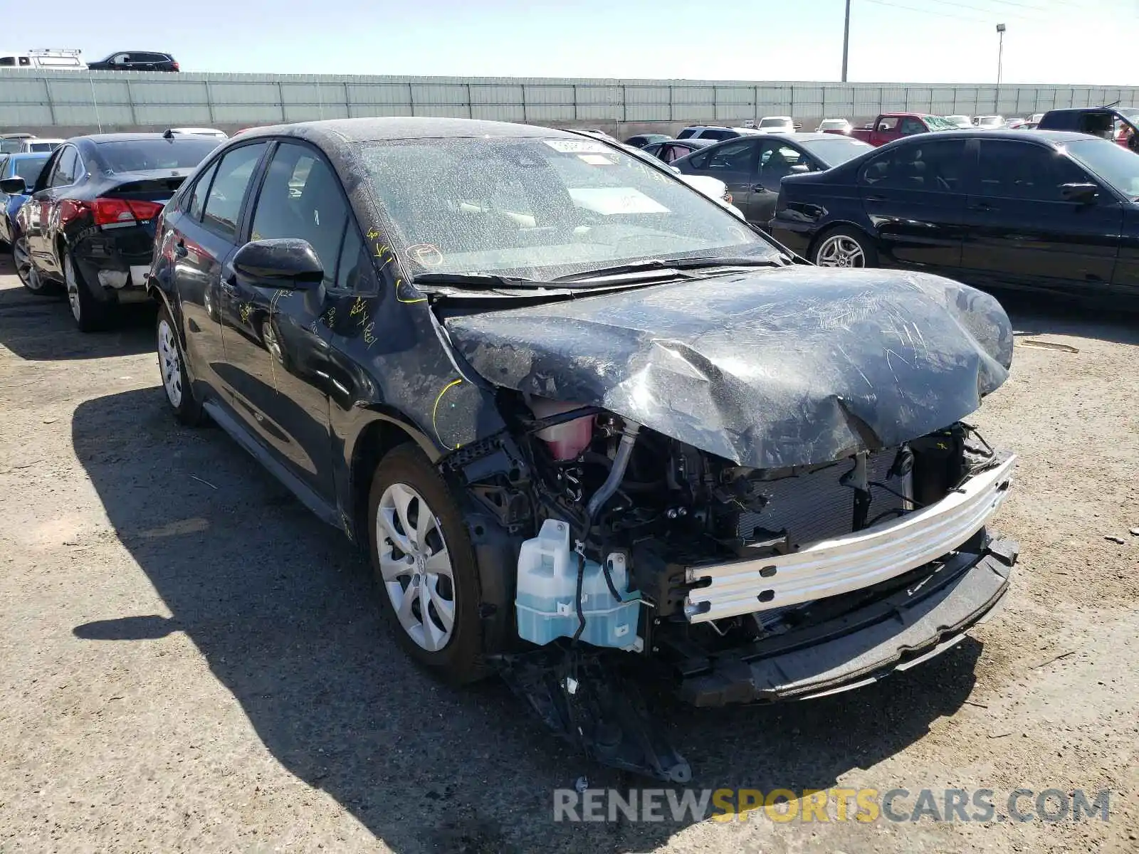 1 Photograph of a damaged car JTDEPMAE6MJ162153 TOYOTA COROLLA 2021