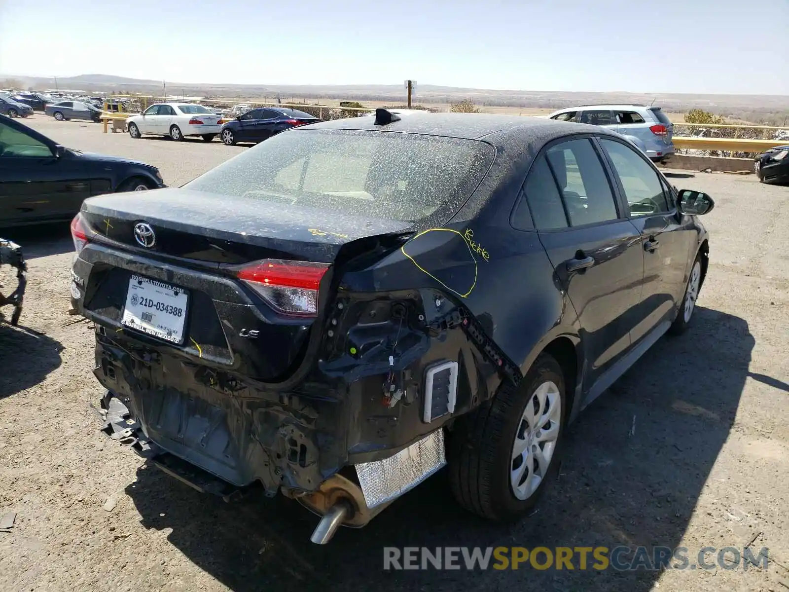 4 Photograph of a damaged car JTDEPMAE6MJ162153 TOYOTA COROLLA 2021