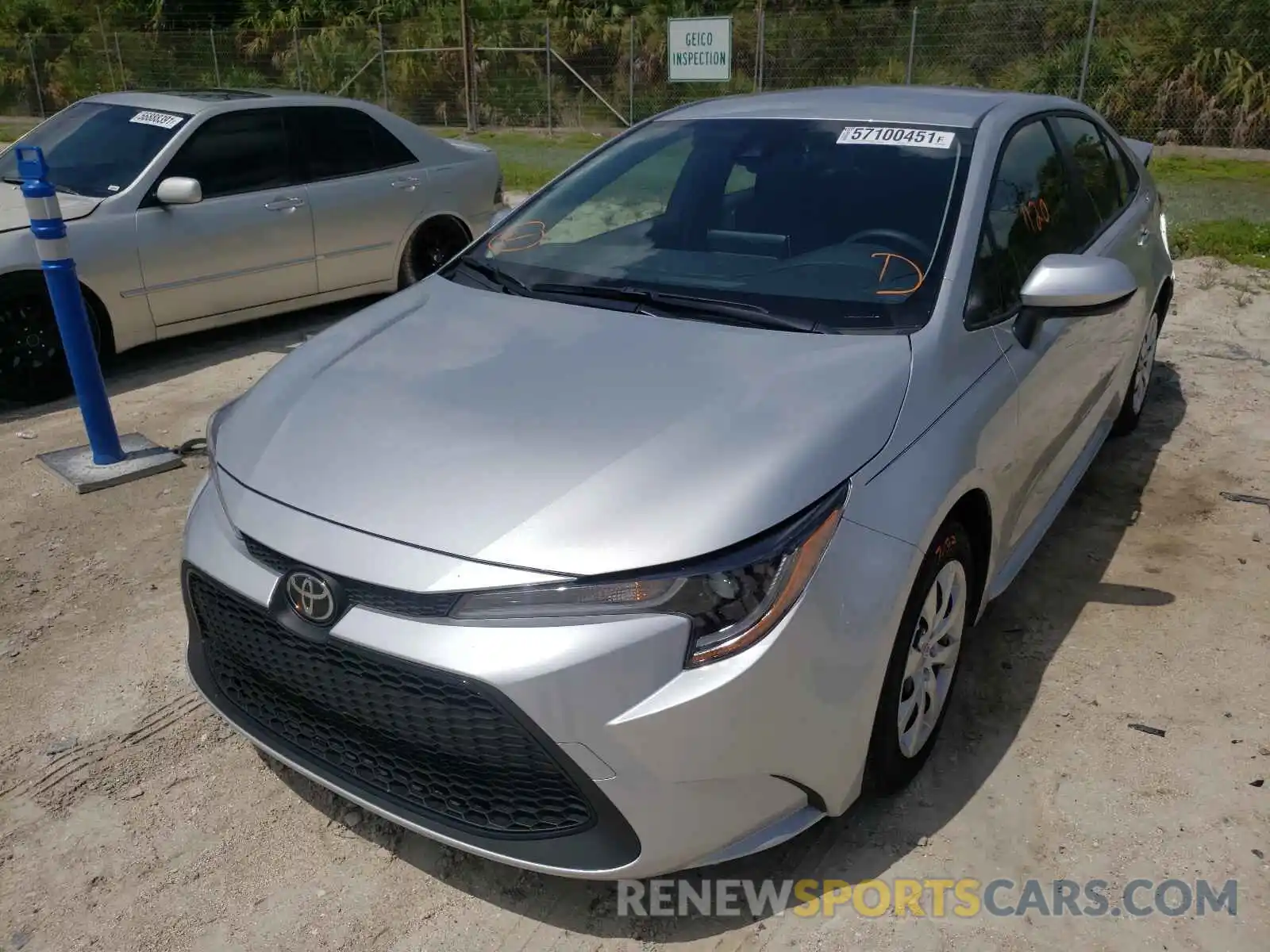 2 Photograph of a damaged car JTDEPMAE6MJ162993 TOYOTA COROLLA 2021