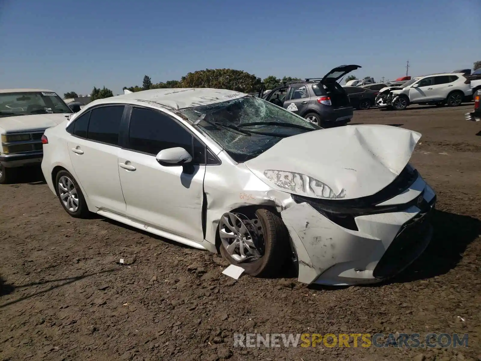 1 Photograph of a damaged car JTDEPMAE6MJ166722 TOYOTA COROLLA 2021