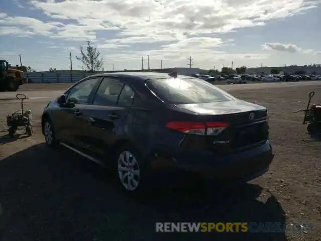 3 Photograph of a damaged car JTDEPMAE6MJ168017 TOYOTA COROLLA 2021