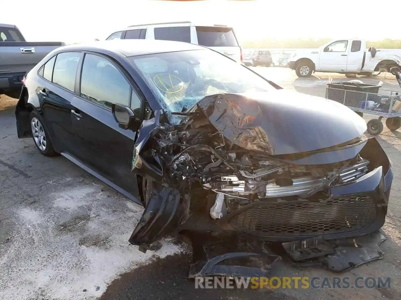 1 Photograph of a damaged car JTDEPMAE6MJ173279 TOYOTA COROLLA 2021