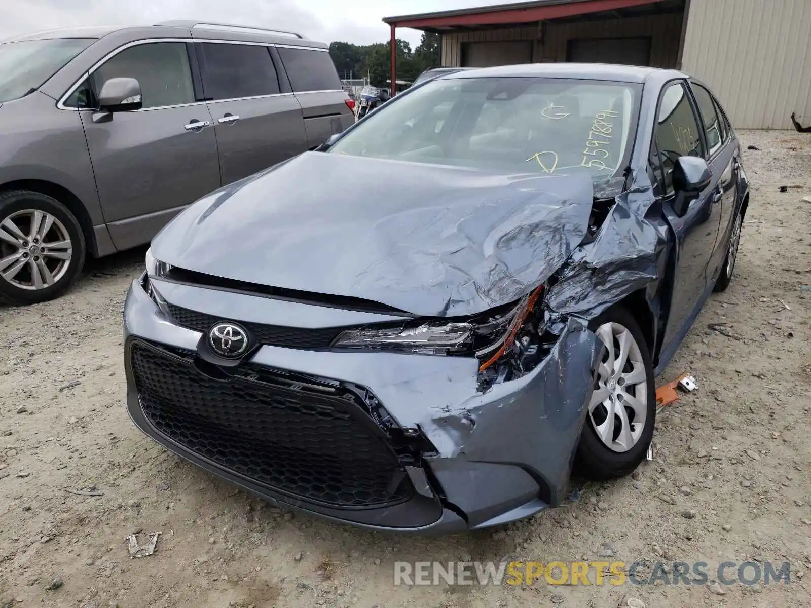 2 Photograph of a damaged car JTDEPMAE6MJ173590 TOYOTA COROLLA 2021