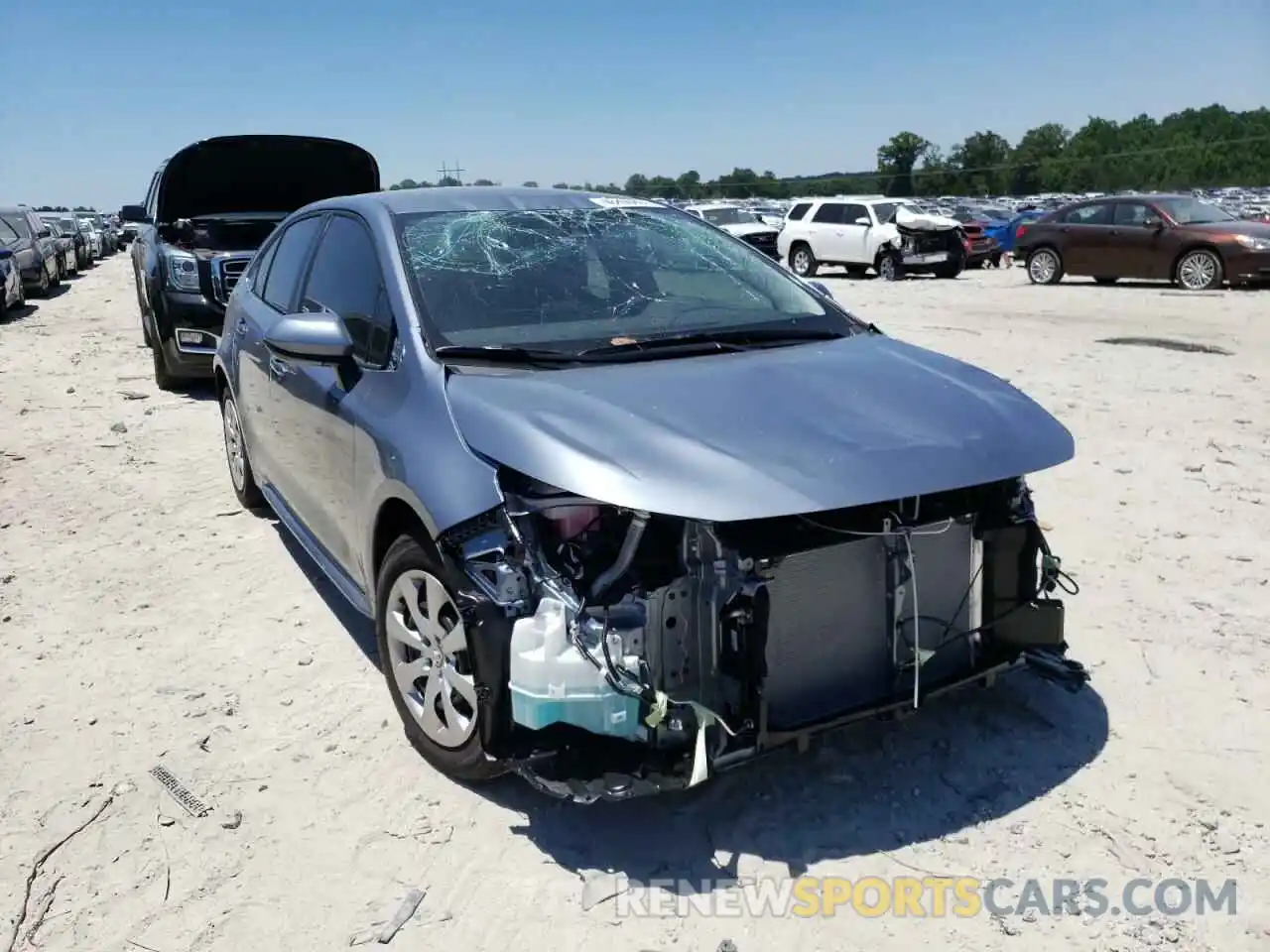 1 Photograph of a damaged car JTDEPMAE6MJ176005 TOYOTA COROLLA 2021