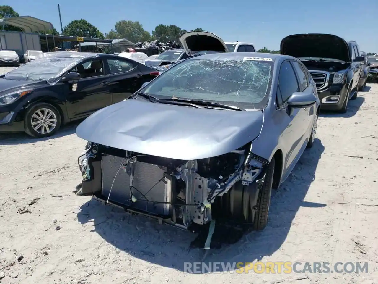 2 Photograph of a damaged car JTDEPMAE6MJ176005 TOYOTA COROLLA 2021