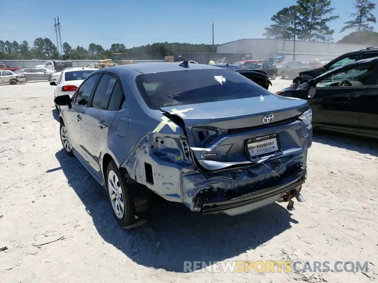 3 Photograph of a damaged car JTDEPMAE6MJ176005 TOYOTA COROLLA 2021