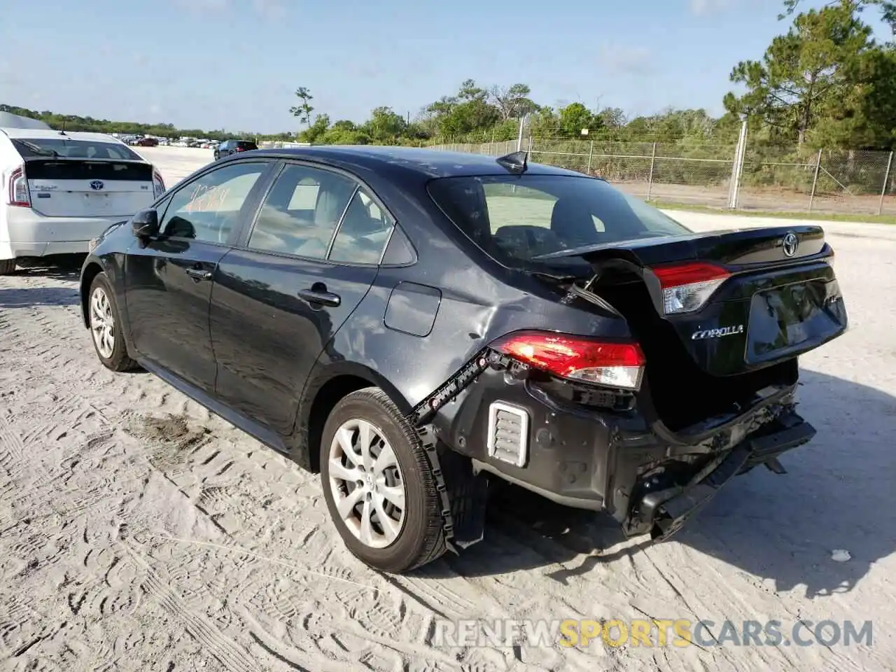 3 Photograph of a damaged car JTDEPMAE6MJ177378 TOYOTA COROLLA 2021