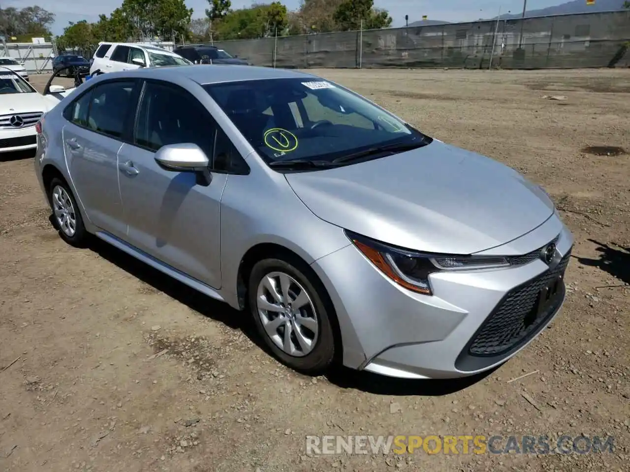 1 Photograph of a damaged car JTDEPMAE6MJ177512 TOYOTA COROLLA 2021