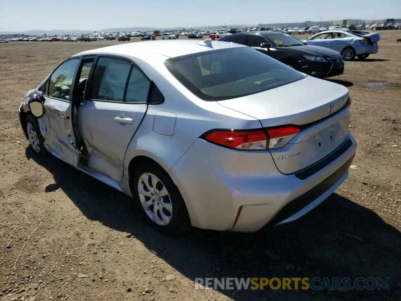 3 Photograph of a damaged car JTDEPMAE6MJ177512 TOYOTA COROLLA 2021