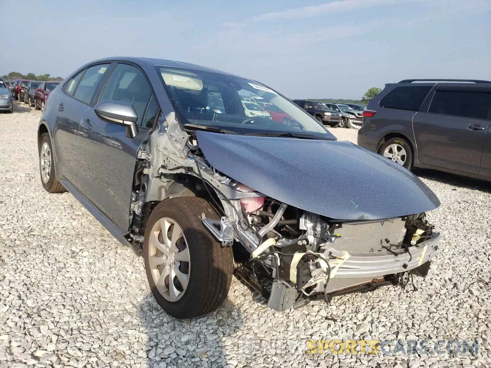 1 Photograph of a damaged car JTDEPMAE6MJ182208 TOYOTA COROLLA 2021