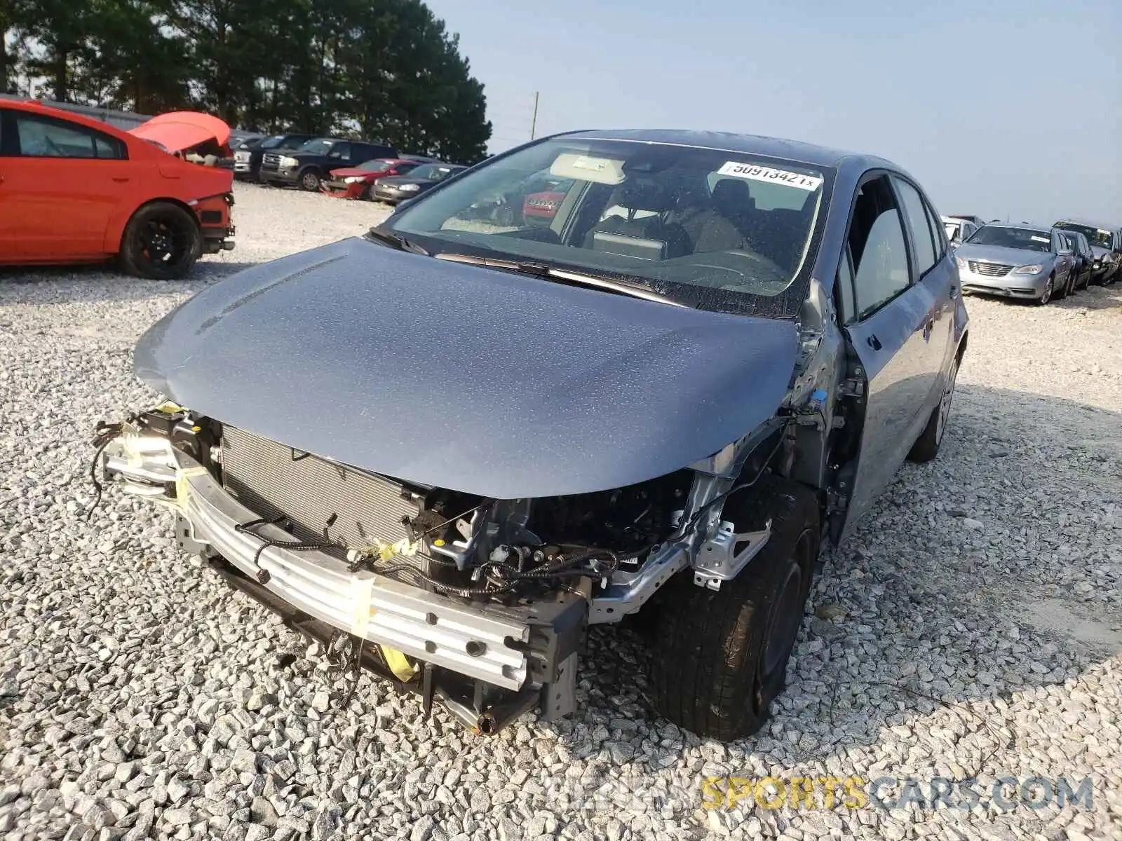 2 Photograph of a damaged car JTDEPMAE6MJ182208 TOYOTA COROLLA 2021