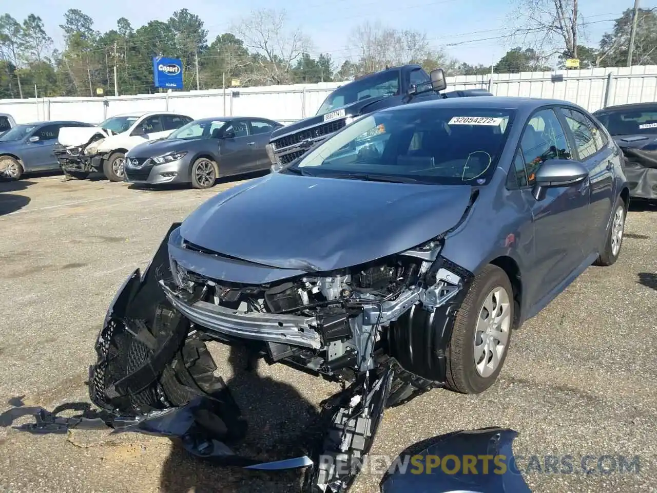 2 Photograph of a damaged car JTDEPMAE6MJ184184 TOYOTA COROLLA 2021