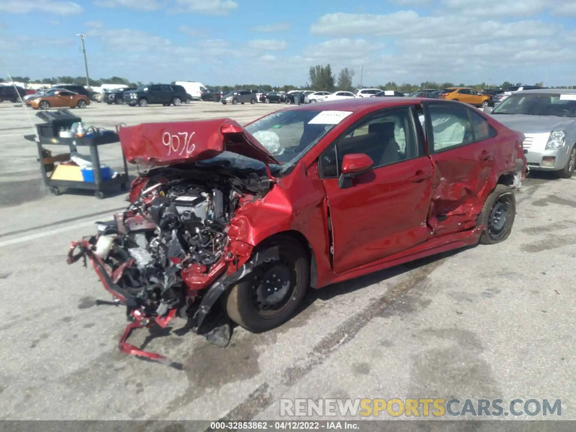 2 Photograph of a damaged car JTDEPMAE6MJ189076 TOYOTA COROLLA 2021