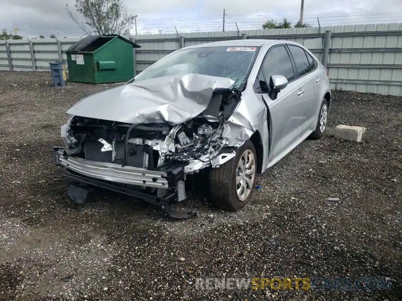 2 Photograph of a damaged car JTDEPMAE7MJ125449 TOYOTA COROLLA 2021