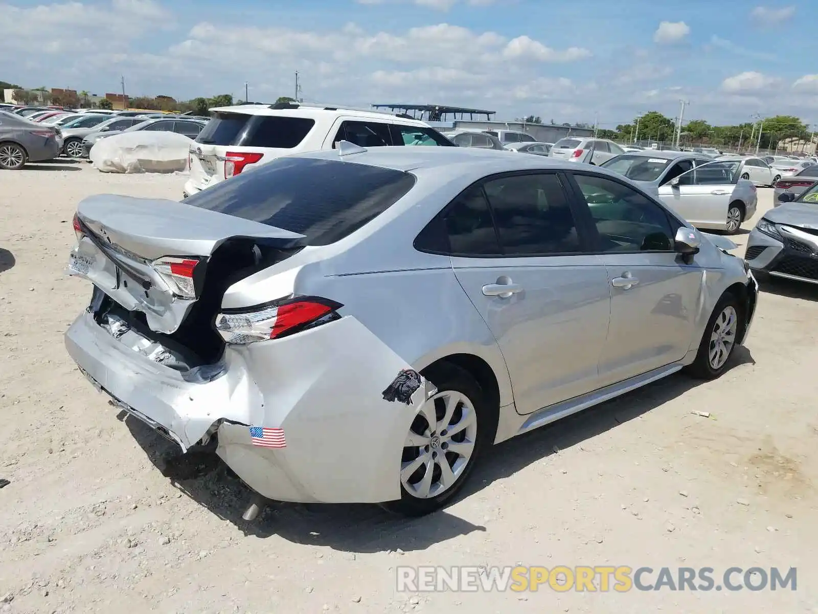 4 Photograph of a damaged car JTDEPMAE7MJ125483 TOYOTA COROLLA 2021