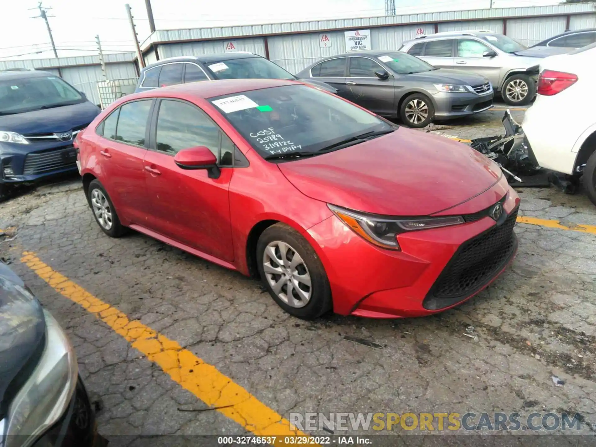 1 Photograph of a damaged car JTDEPMAE7MJ127282 TOYOTA COROLLA 2021