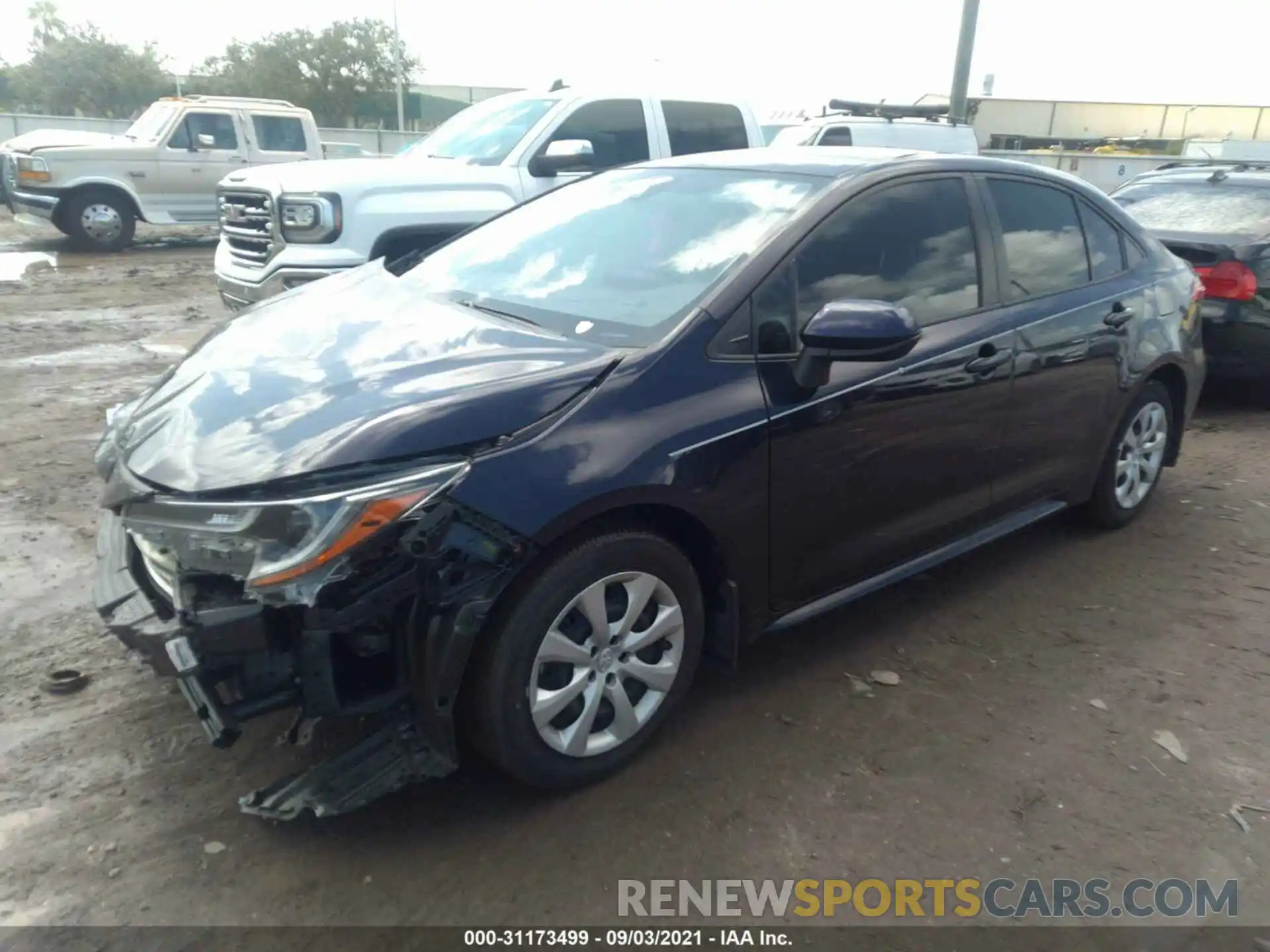 2 Photograph of a damaged car JTDEPMAE7MJ127699 TOYOTA COROLLA 2021