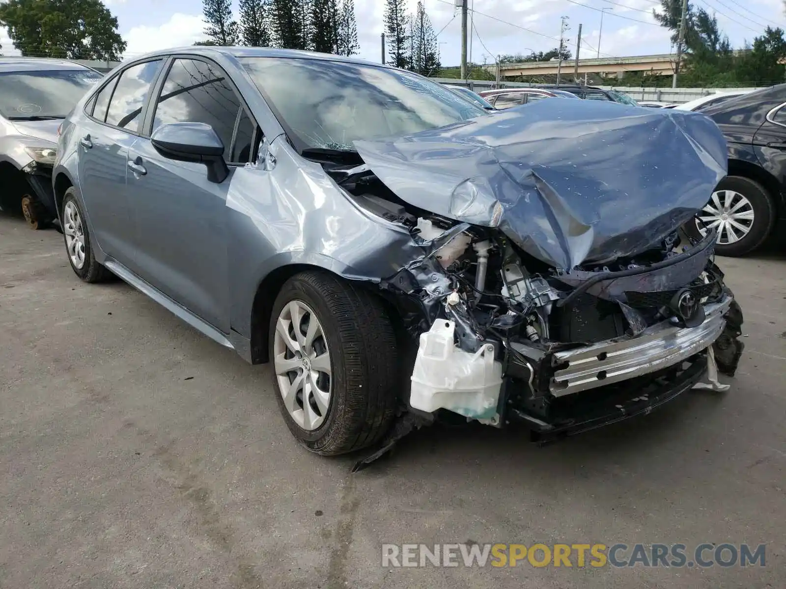 1 Photograph of a damaged car JTDEPMAE7MJ127976 TOYOTA COROLLA 2021