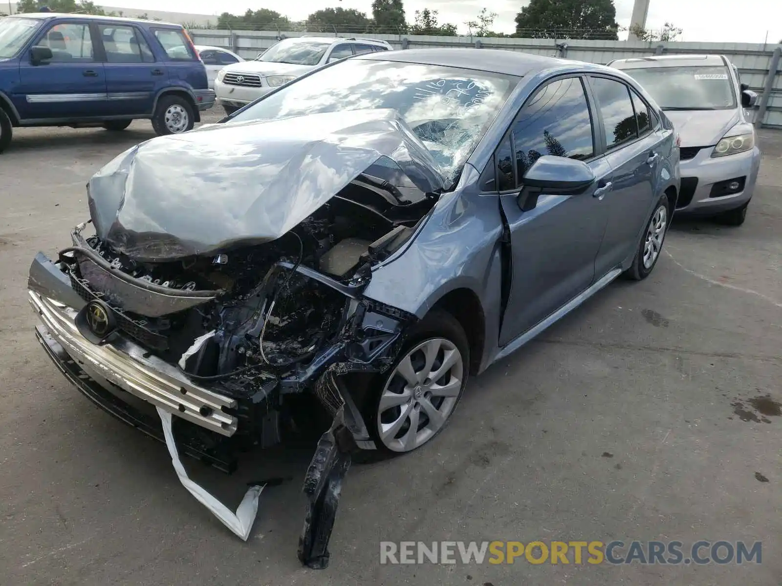 2 Photograph of a damaged car JTDEPMAE7MJ127976 TOYOTA COROLLA 2021