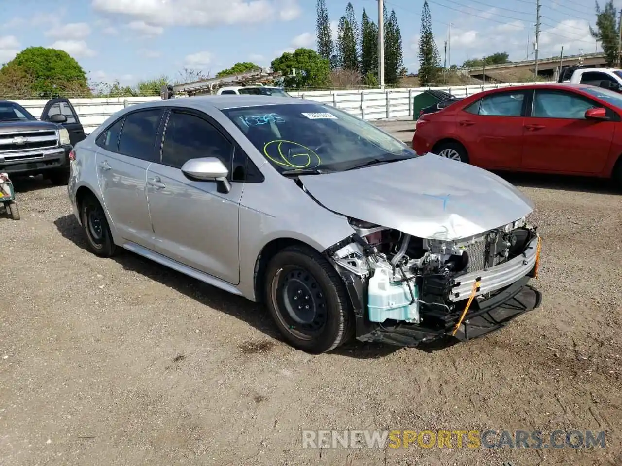 1 Photograph of a damaged car JTDEPMAE7MJ131817 TOYOTA COROLLA 2021