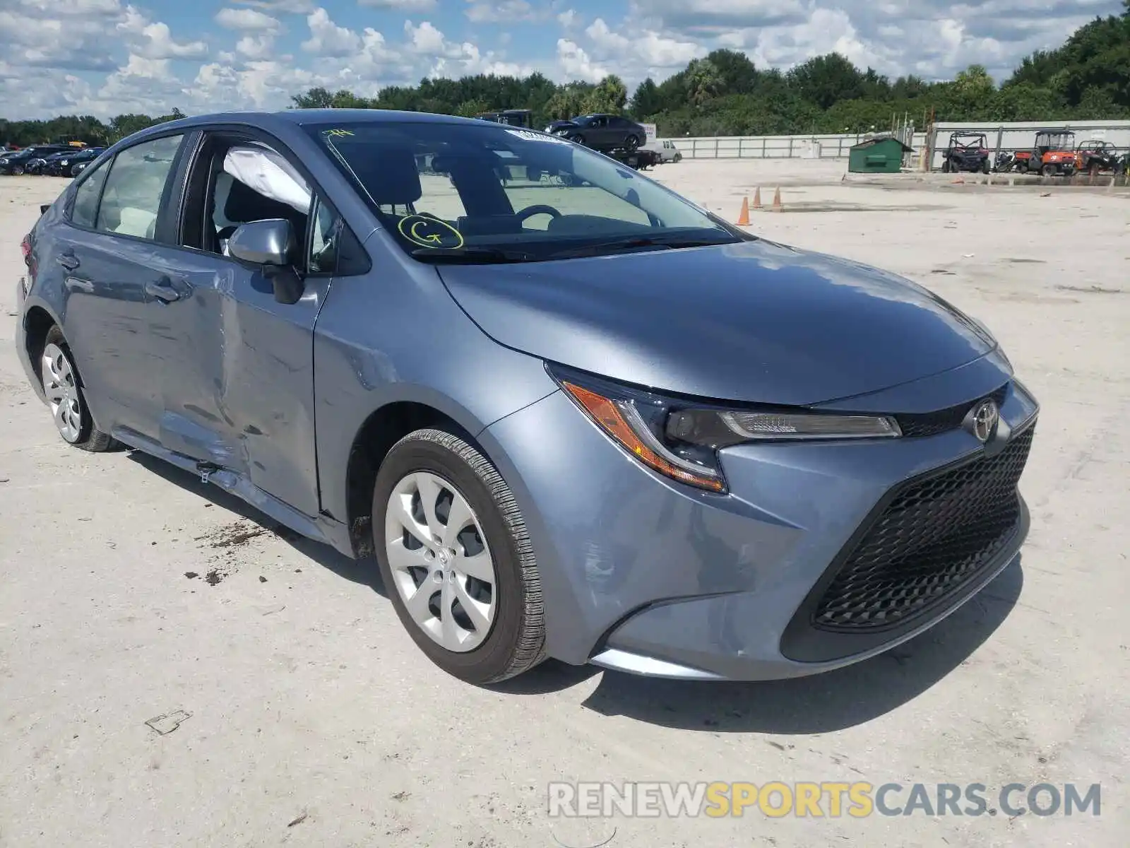 1 Photograph of a damaged car JTDEPMAE7MJ135625 TOYOTA COROLLA 2021