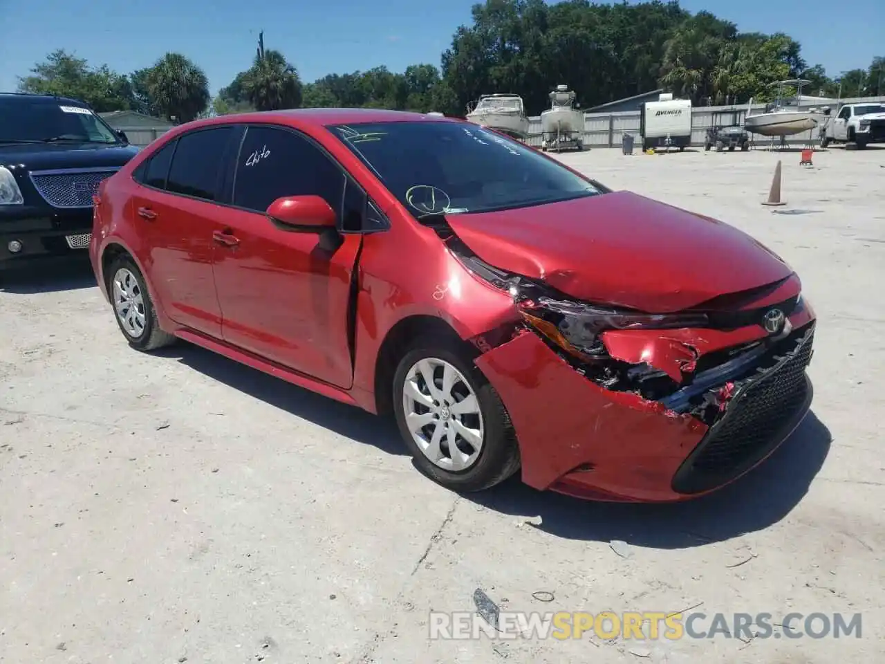 1 Photograph of a damaged car JTDEPMAE7MJ135656 TOYOTA COROLLA 2021