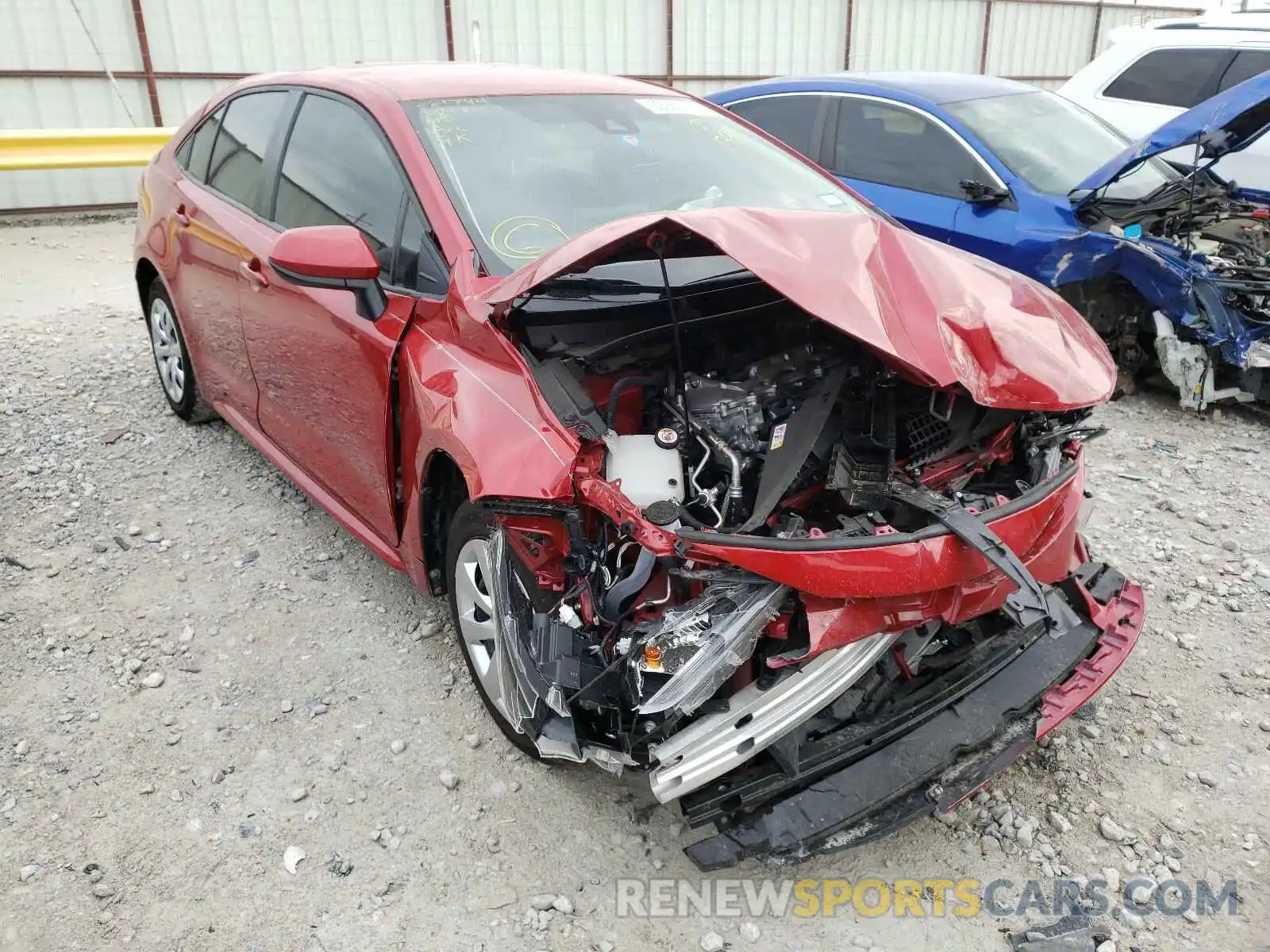 1 Photograph of a damaged car JTDEPMAE7MJ135818 TOYOTA COROLLA 2021