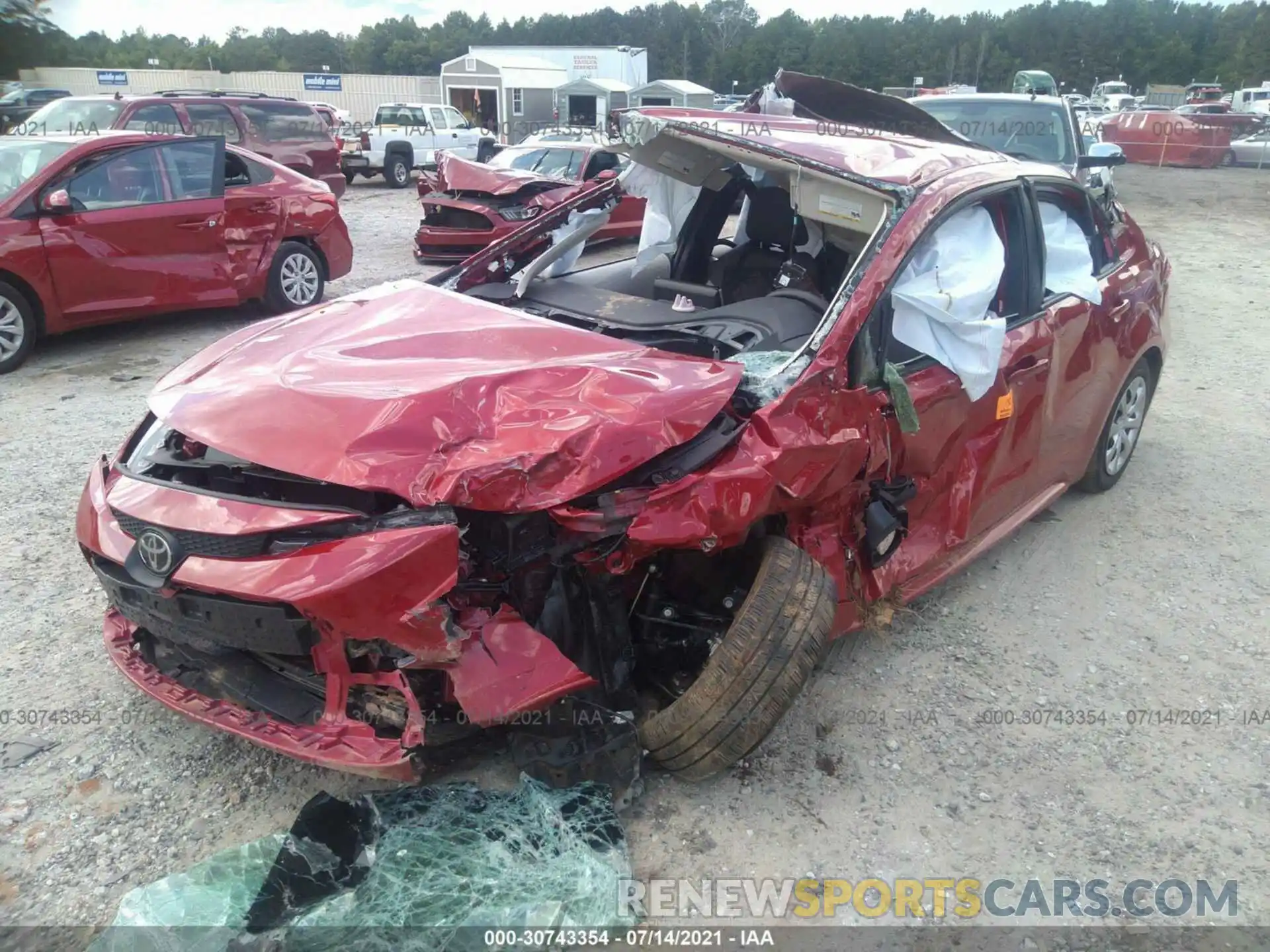 2 Photograph of a damaged car JTDEPMAE7MJ136192 TOYOTA COROLLA 2021