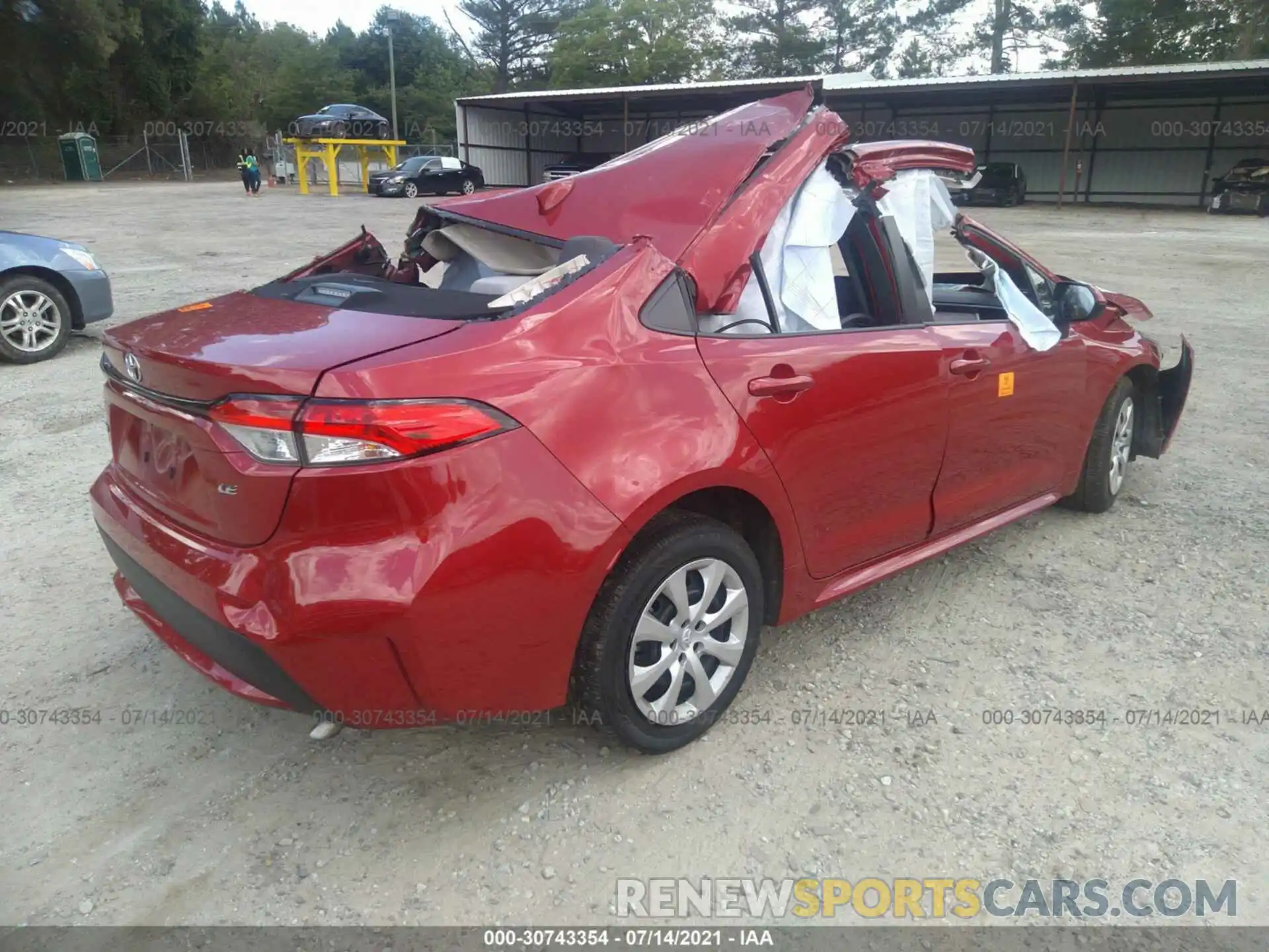 4 Photograph of a damaged car JTDEPMAE7MJ136192 TOYOTA COROLLA 2021