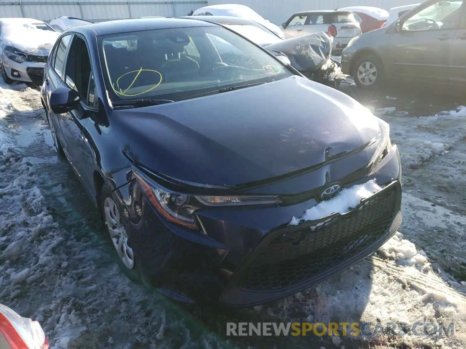 1 Photograph of a damaged car JTDEPMAE7MJ136323 TOYOTA COROLLA 2021