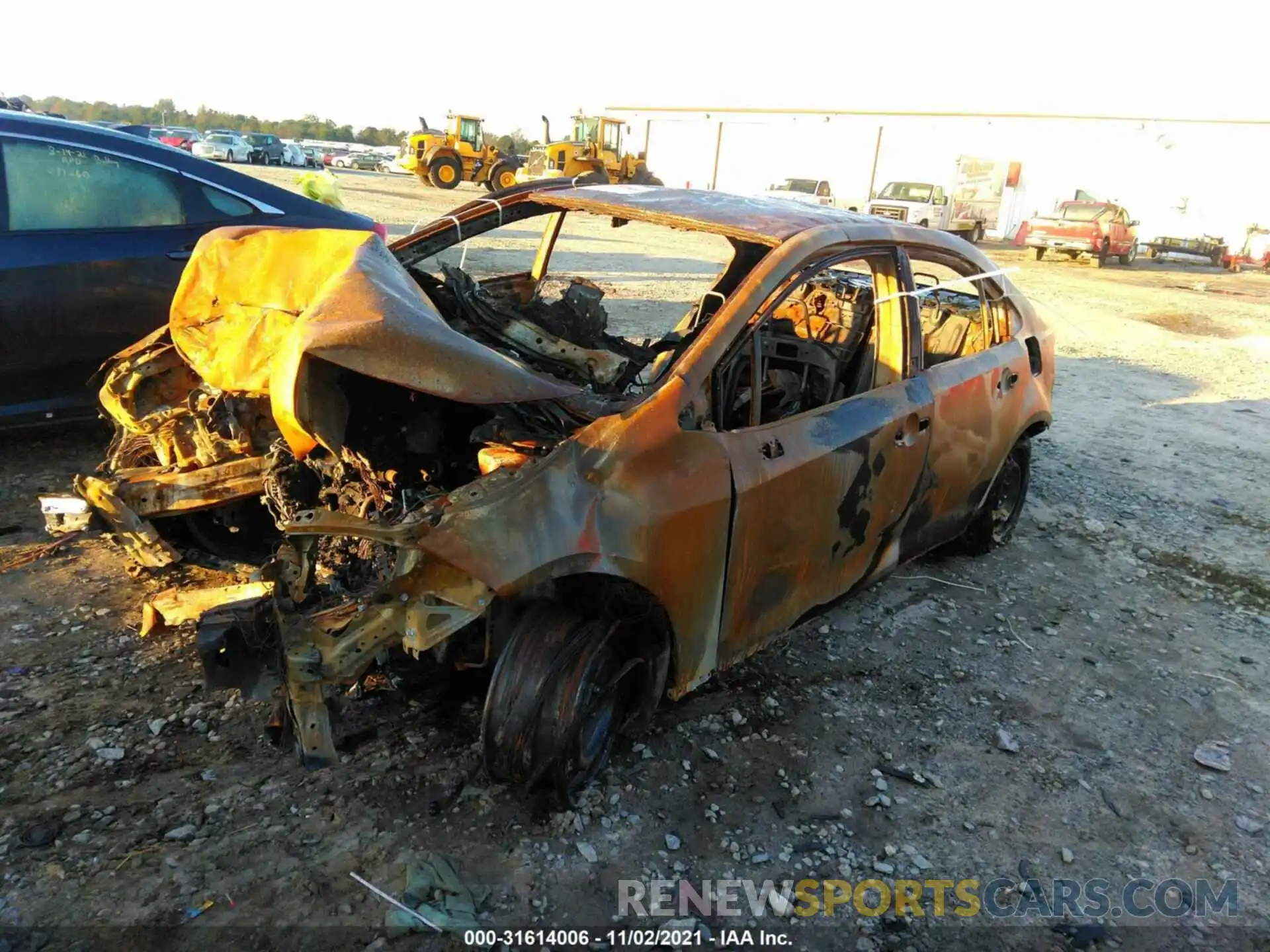 2 Photograph of a damaged car JTDEPMAE7MJ137374 TOYOTA COROLLA 2021