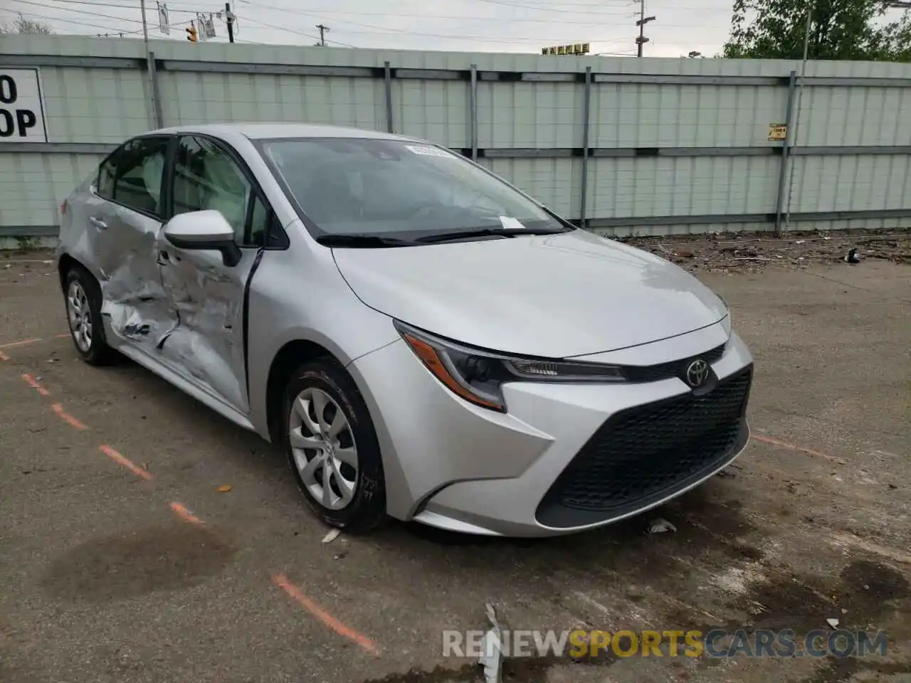 1 Photograph of a damaged car JTDEPMAE7MJ138153 TOYOTA COROLLA 2021