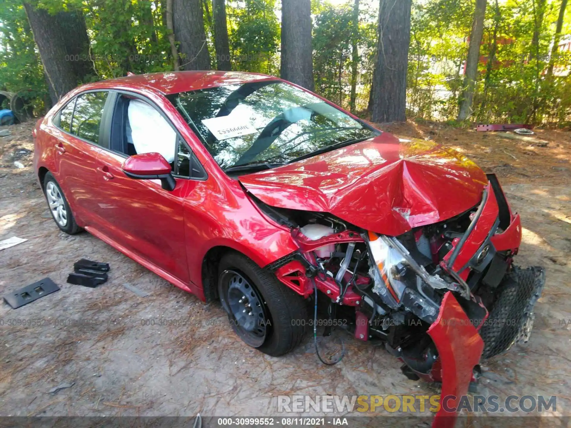 1 Photograph of a damaged car JTDEPMAE7MJ138430 TOYOTA COROLLA 2021