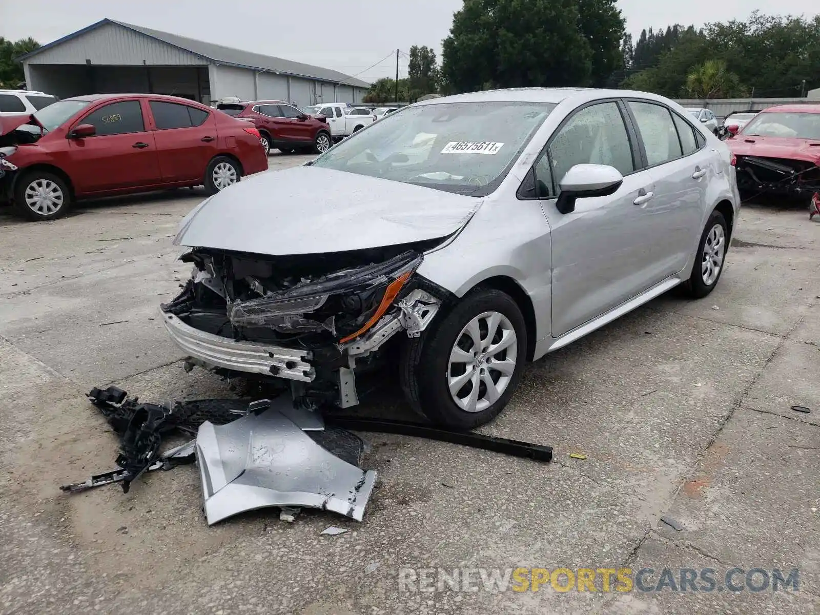 2 Photograph of a damaged car JTDEPMAE7MJ138833 TOYOTA COROLLA 2021