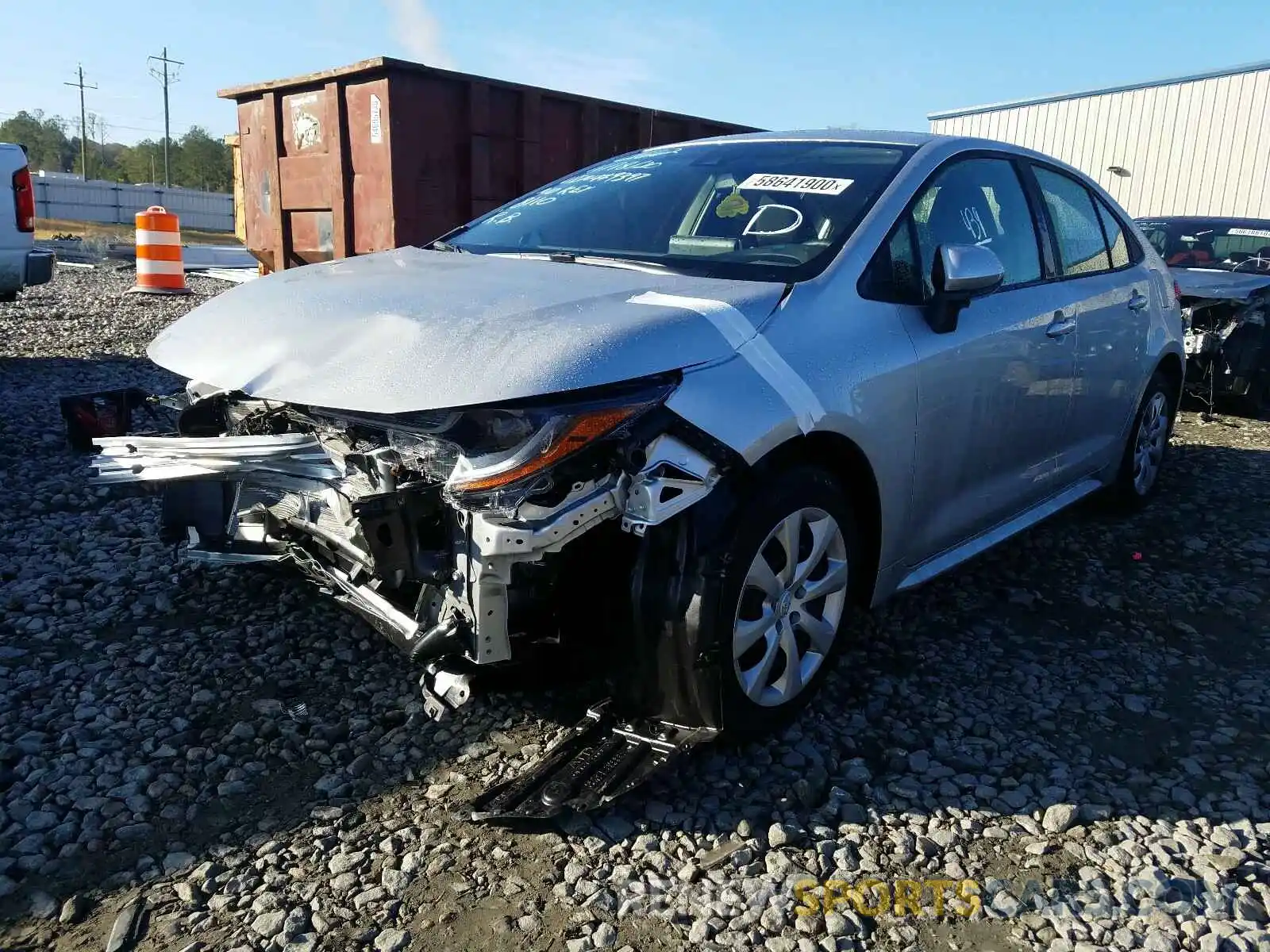 2 Photograph of a damaged car JTDEPMAE7MJ139397 TOYOTA COROLLA 2021