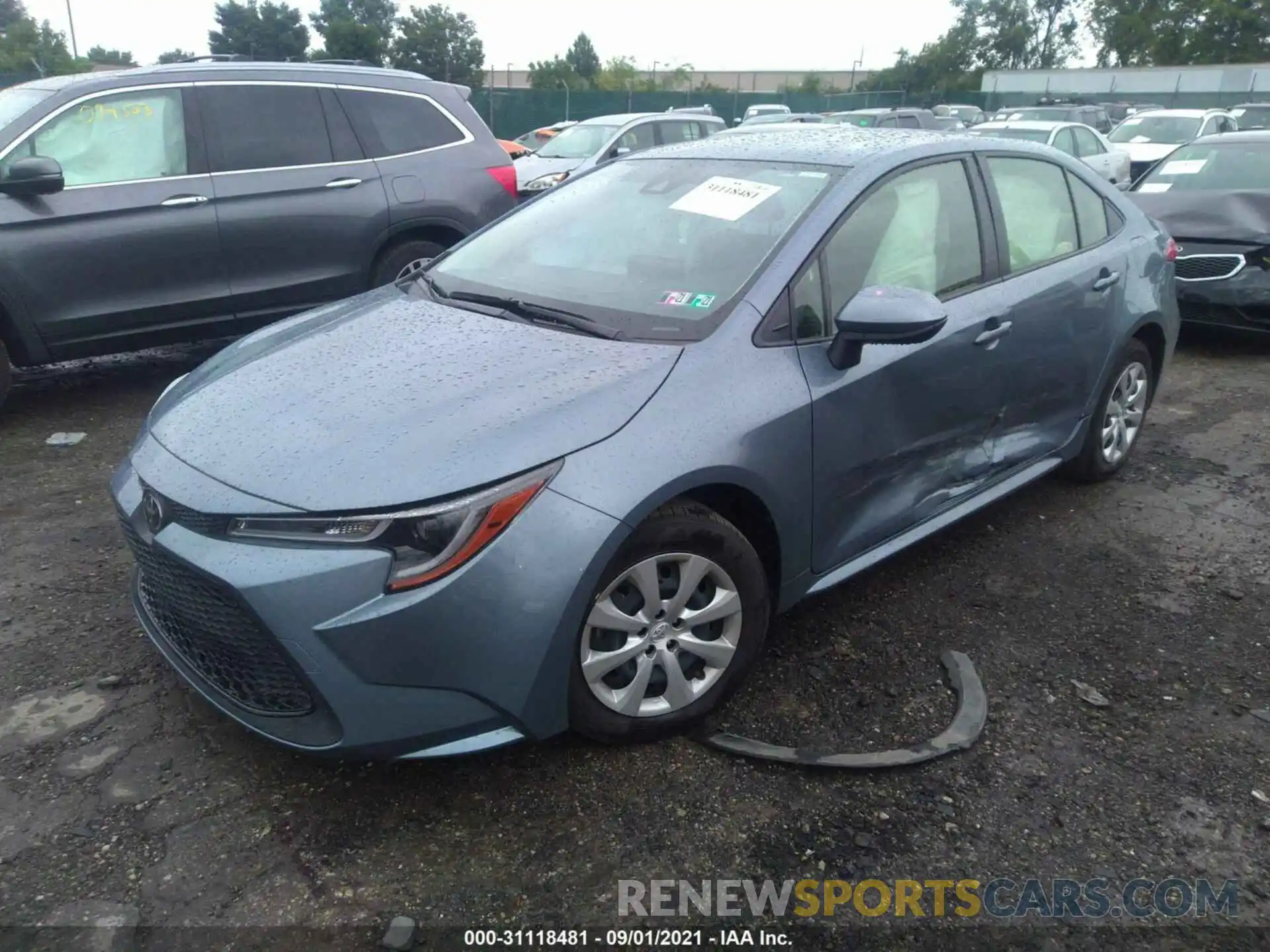 2 Photograph of a damaged car JTDEPMAE7MJ141327 TOYOTA COROLLA 2021