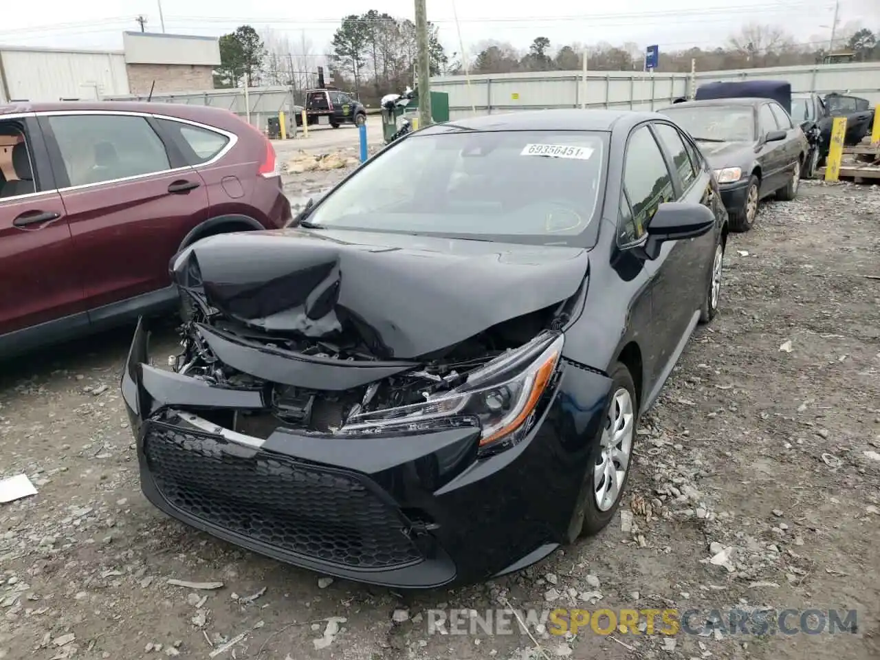 2 Photograph of a damaged car JTDEPMAE7MJ141800 TOYOTA COROLLA 2021