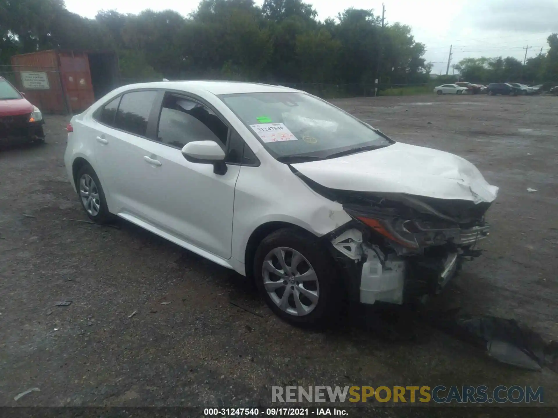 1 Photograph of a damaged car JTDEPMAE7MJ142073 TOYOTA COROLLA 2021