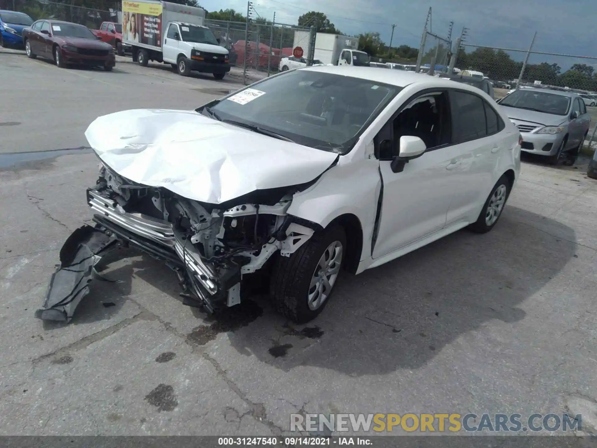 2 Photograph of a damaged car JTDEPMAE7MJ142073 TOYOTA COROLLA 2021