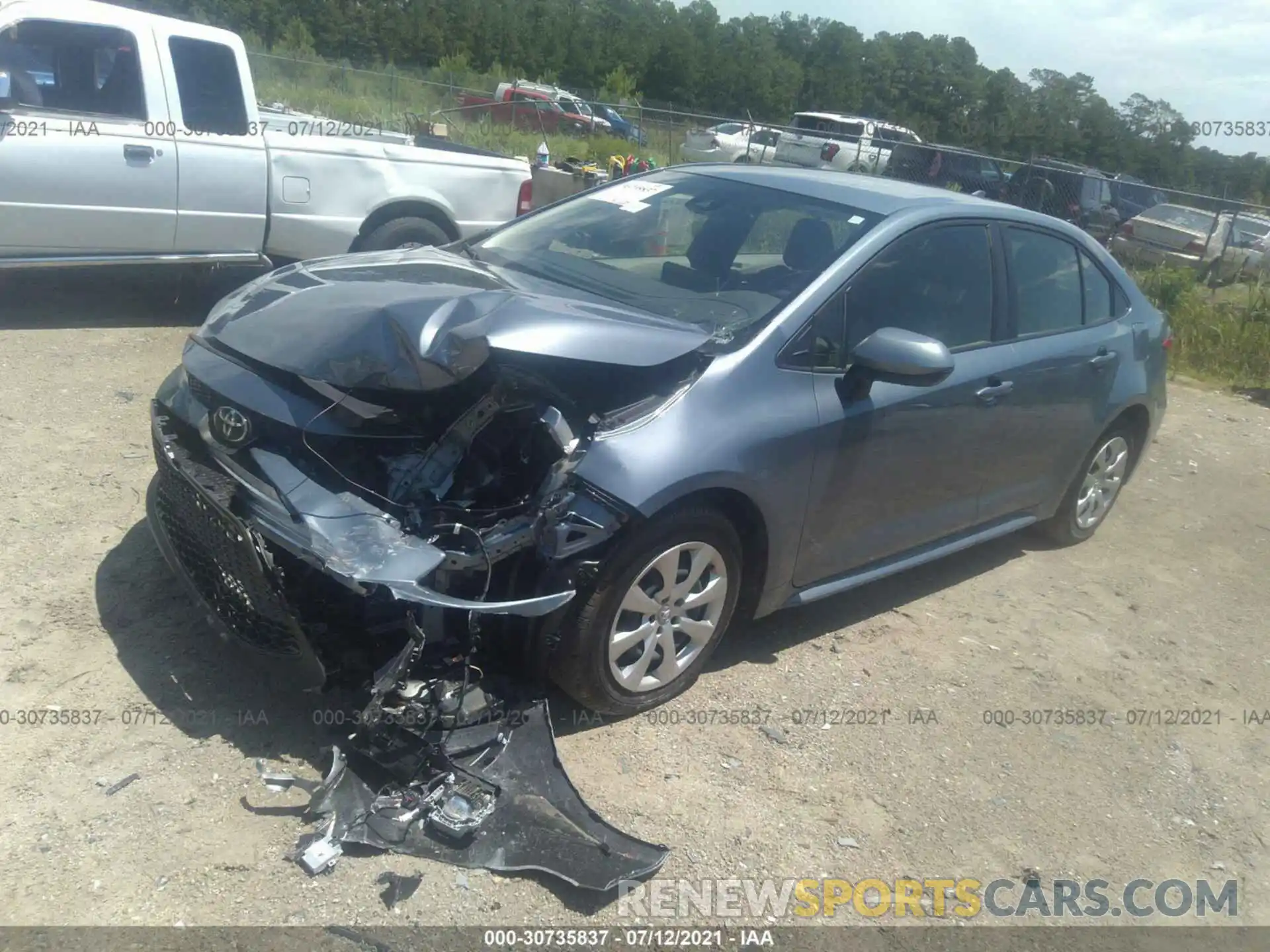 2 Photograph of a damaged car JTDEPMAE7MJ142350 TOYOTA COROLLA 2021