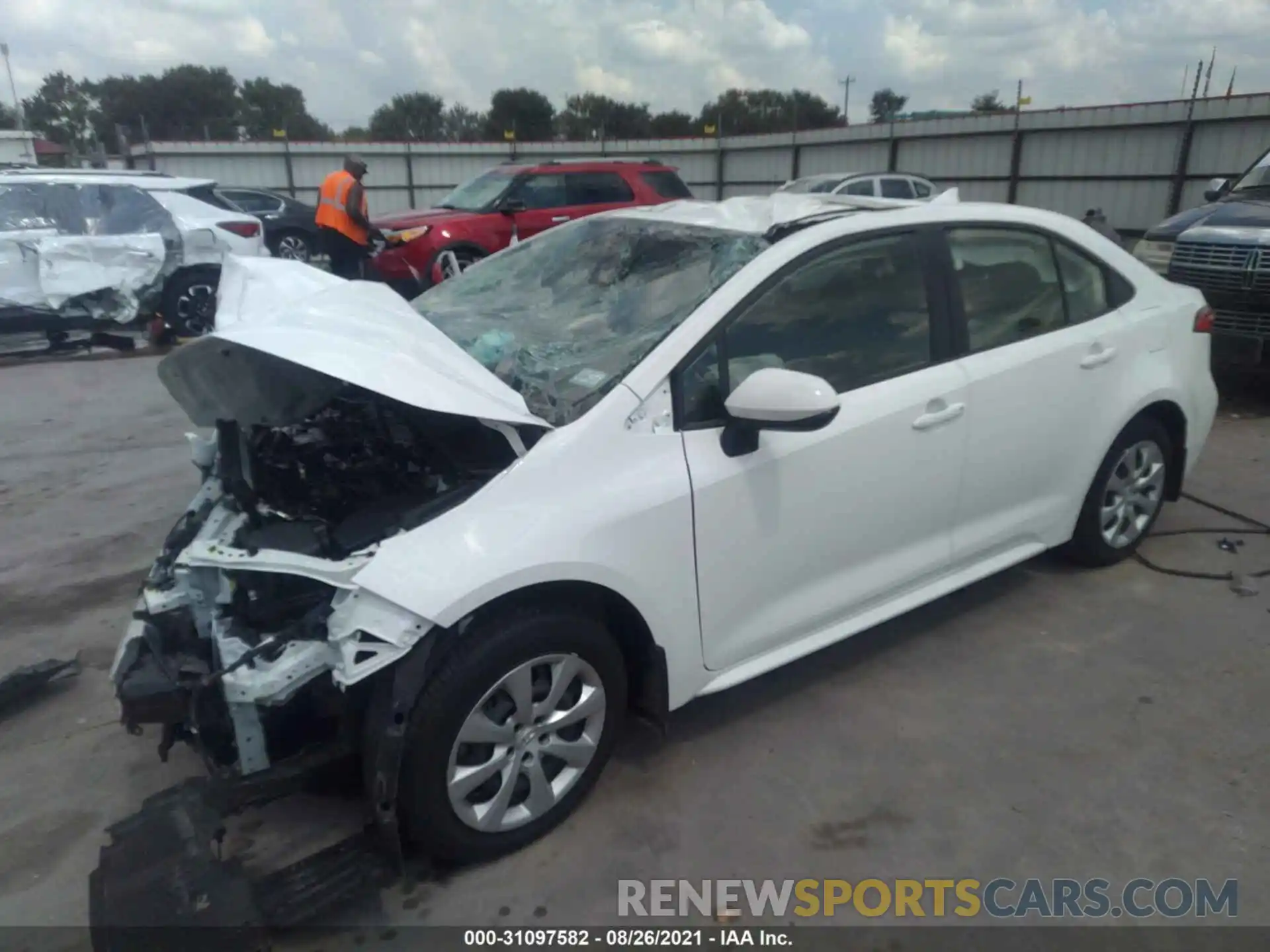 2 Photograph of a damaged car JTDEPMAE7MJ142610 TOYOTA COROLLA 2021