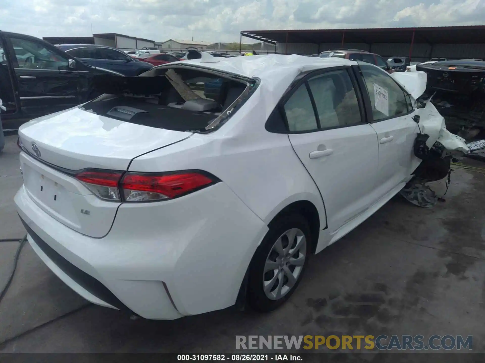 4 Photograph of a damaged car JTDEPMAE7MJ142610 TOYOTA COROLLA 2021