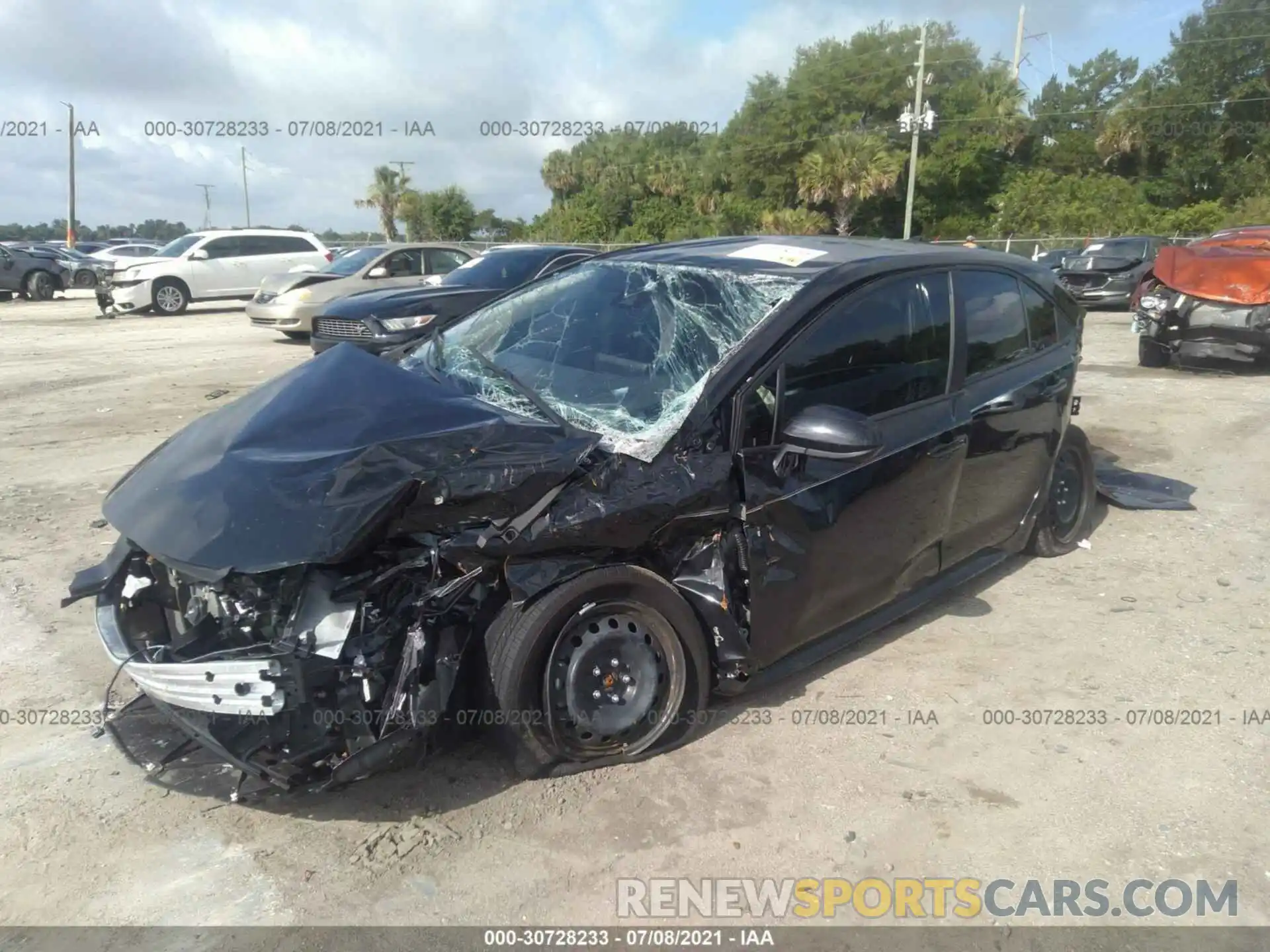 2 Photograph of a damaged car JTDEPMAE7MJ143031 TOYOTA COROLLA 2021