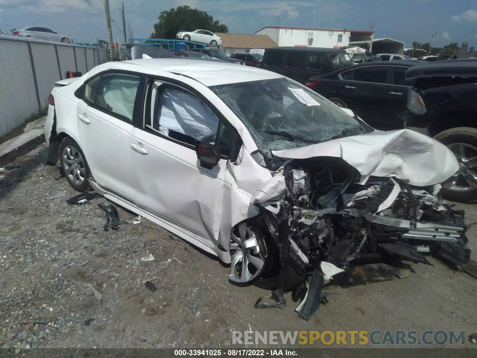 1 Photograph of a damaged car JTDEPMAE7MJ143448 TOYOTA COROLLA 2021