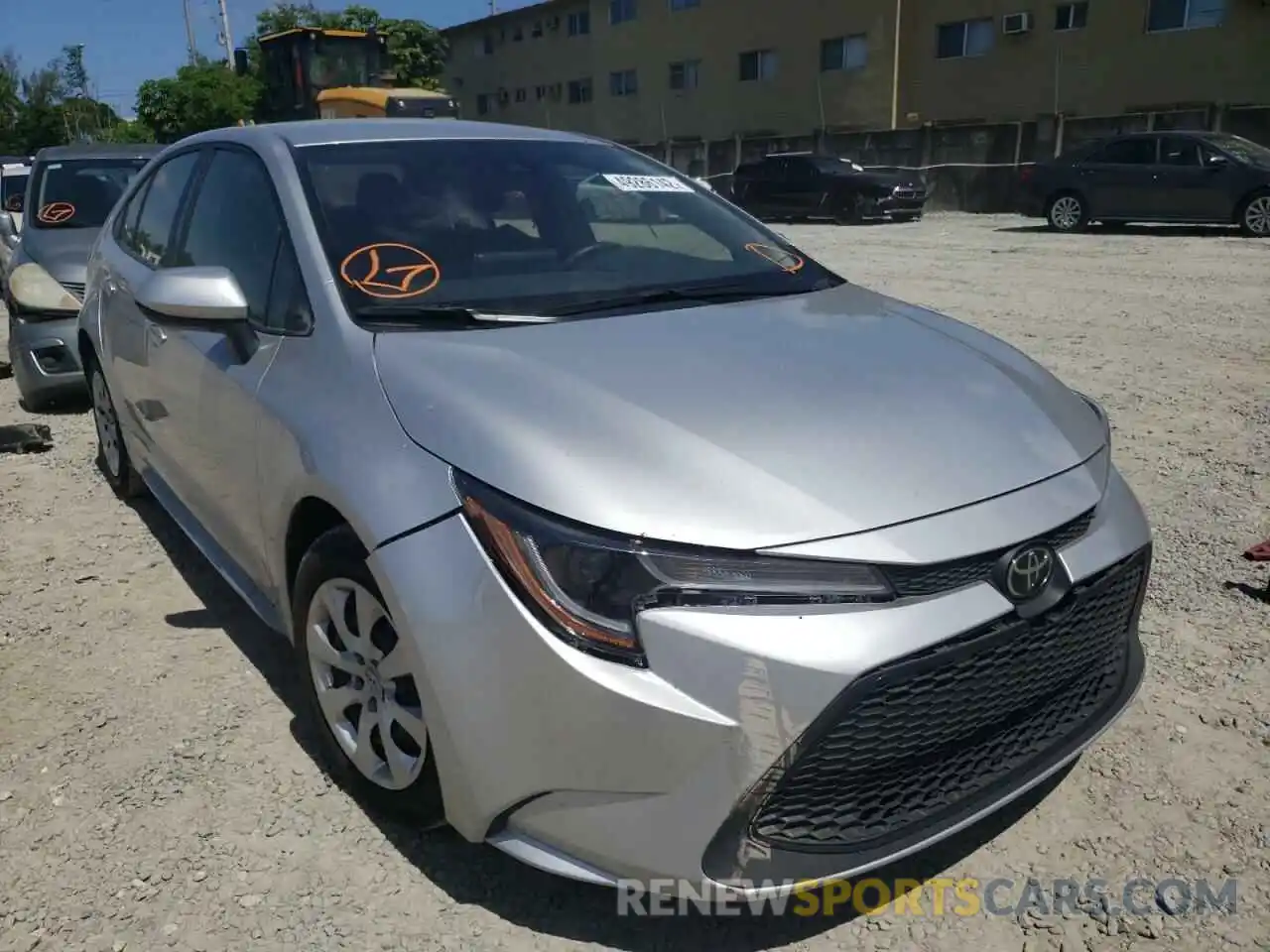 1 Photograph of a damaged car JTDEPMAE7MJ144342 TOYOTA COROLLA 2021