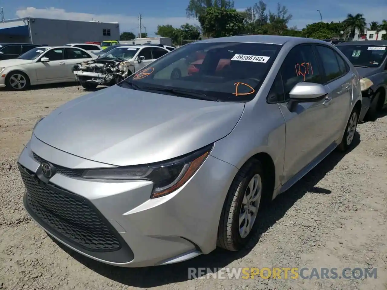 2 Photograph of a damaged car JTDEPMAE7MJ144342 TOYOTA COROLLA 2021