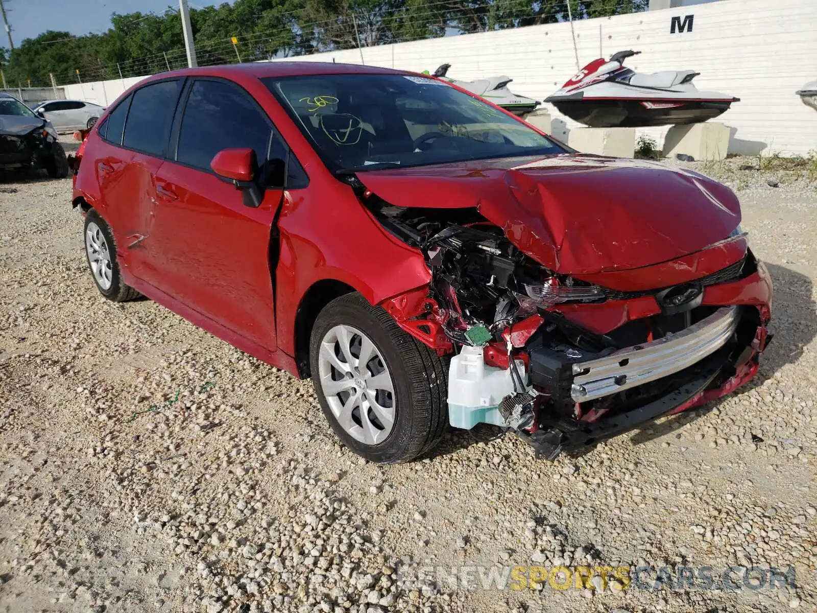 1 Photograph of a damaged car JTDEPMAE7MJ145295 TOYOTA COROLLA 2021