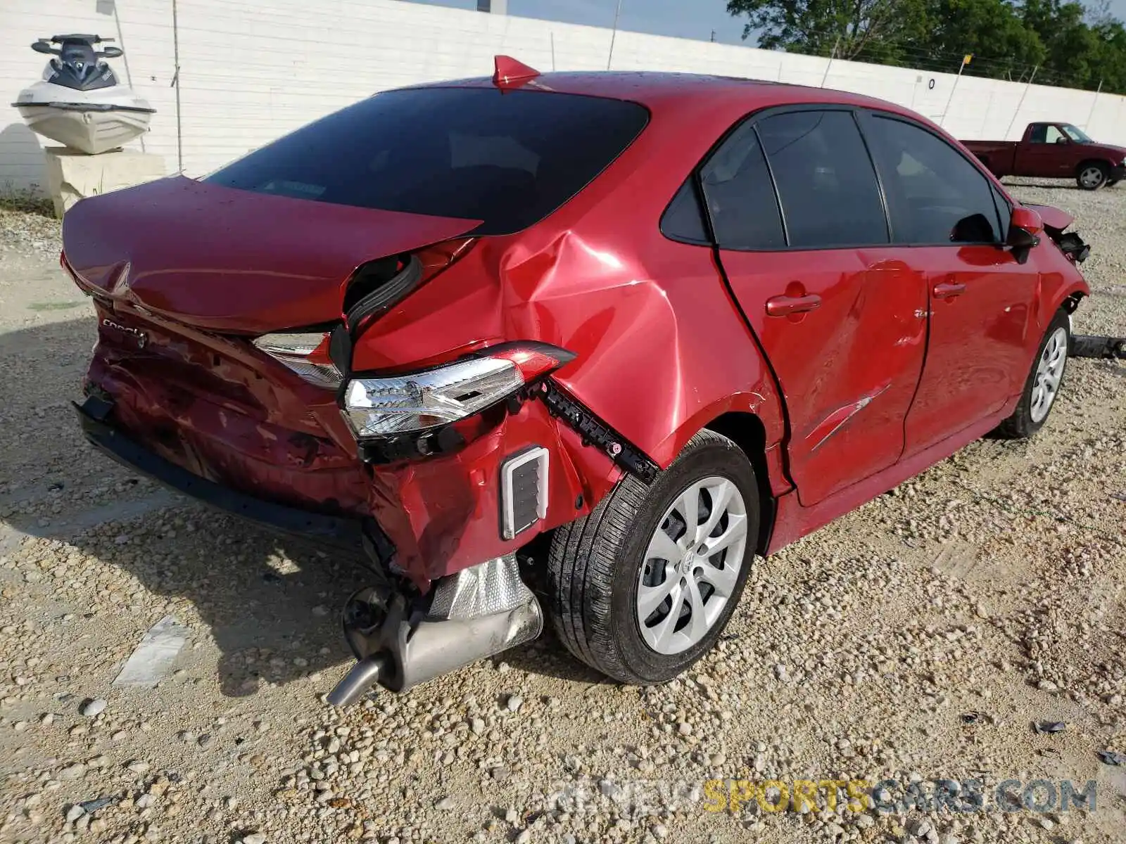 4 Photograph of a damaged car JTDEPMAE7MJ145295 TOYOTA COROLLA 2021